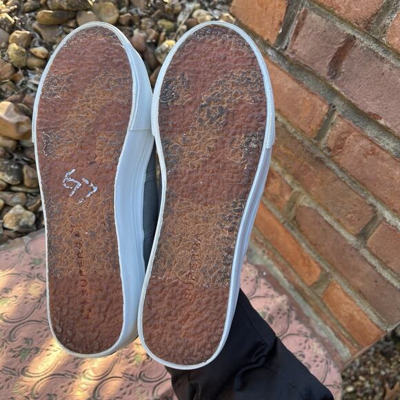 Superga 1.5 in Platform Canvas Sneaker Size 8.5 Gray Women's Shoes - Picture 10 of 11